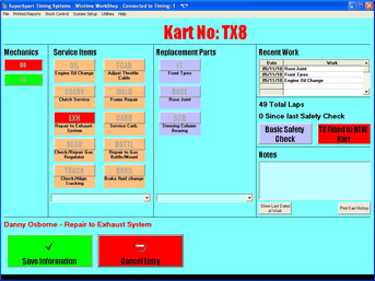Workshop Individual Kart Screen